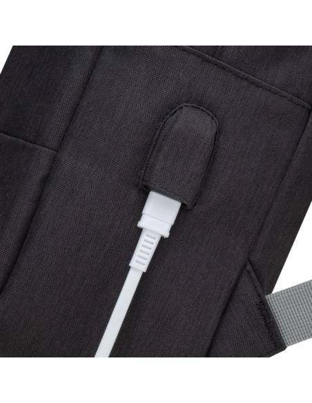SAC À DOS RIVACASE BLACK AVEC SOURIS