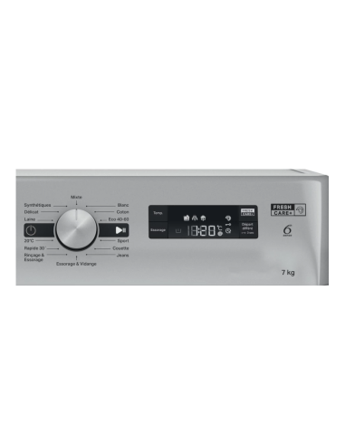 MACHINE A LAVER WHIRLPOOL 7KG 1200TR 6°SENS SILVER
