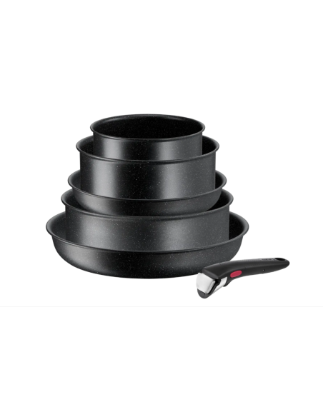 BATTERIE DE CUISINE TEFAL INGENIO 6P BLACKSTONE NOIR