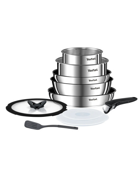 BATTERIE DE CUISINE TEFAL INOX INGENIO 10PCS EMOTION (2 POELES REV 22/26CM / 2 CASS 16/18CM