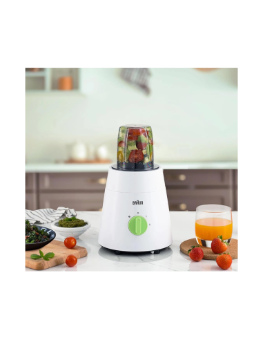BLENDER BRAUN BOL VERRE 500 W- 1,5 L- TECHNOLOGIE TRIACTION, 2 MOULIN
