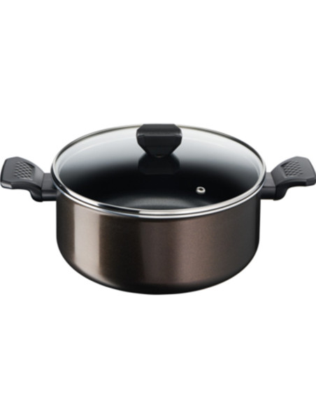 FAITOUT TEFAL UNLIMITED 24CM+COUV VERRE ANTIADHÉSIF - INDUCTION