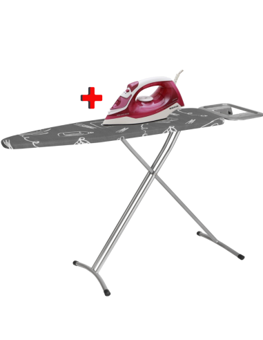 PACK TAURUS TABLE A REPASSER ARGENTA + FER A REPASSER PTSI 2200 ROSE