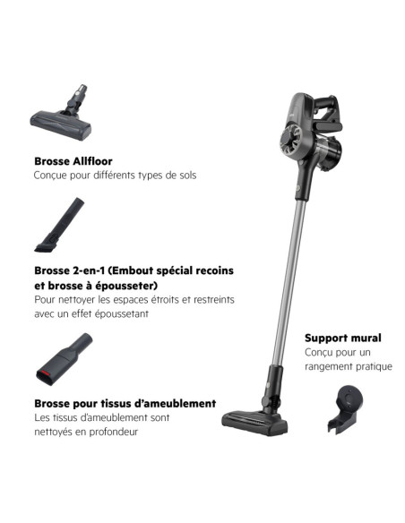 ASPIRATEUR AEG BALAI 0.5L, AUTONOMIE 40MIN, TUNGSTEN GRIS