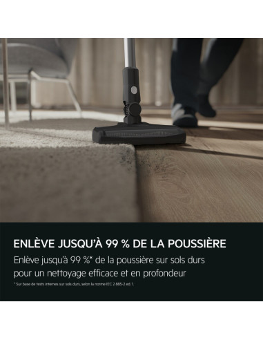 ASPIRATEUR AEG BALAI 0.5L, AUTONOMIE 40MIN, TUNGSTEN GRIS