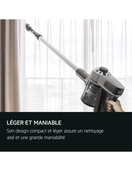 ASPIRATEUR AEG BALAI 0.5L, AUTONOMIE 40MIN, TUNGSTEN GRIS