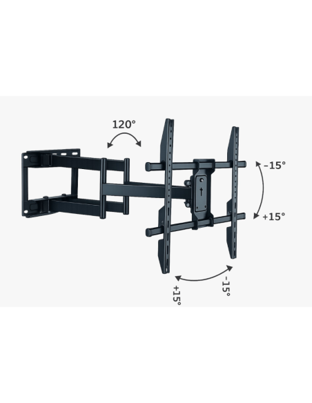 SUPPORT TV SCHNEIDER PIVOTANT 50-120P DEUX BRAS
