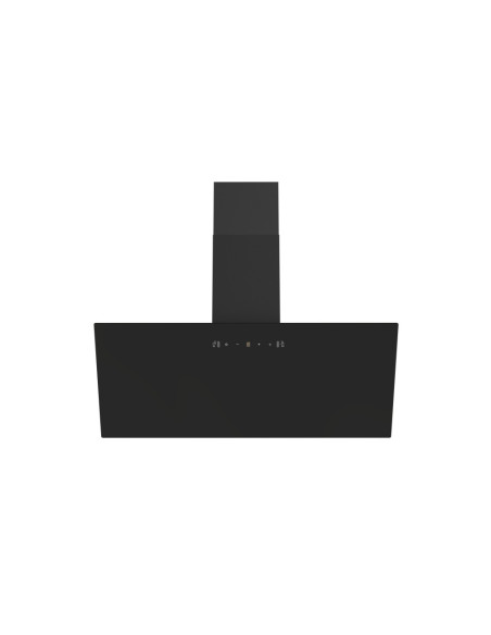 HOTTE SCHNEIDER DECORATIVE 90CM EN NOIR AVEC BLACK GLASS MOVABLE PANEL