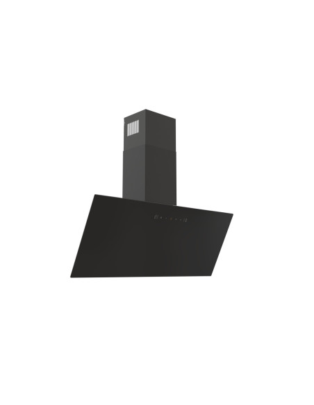 HOTTE SCHNEIDER DECORATIVE 90CM EN NOIR AVEC BLACK GLASS MOVABLE PANEL