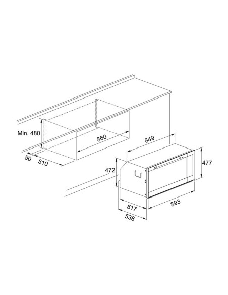 FOUR FRANKE FMXO 86 S XS 90CM INOX