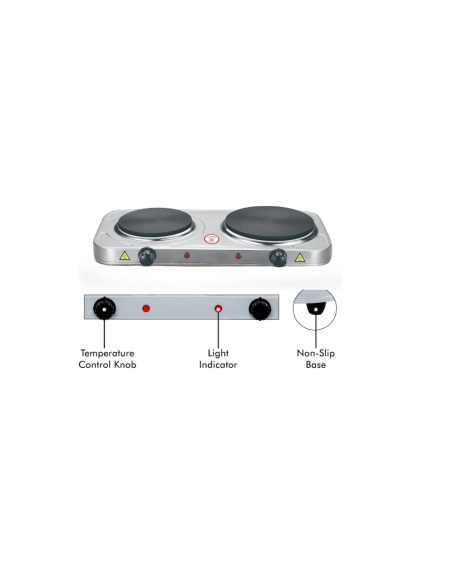 RECHAUD ELECTRIQUE ITIMAT 2 PLAQUES INOX