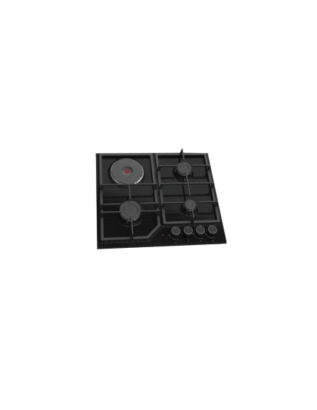 PLAQUE SCHNEIDER EN NOIR 3 FOYERS GAZ+ 1 ELECTRIQUE