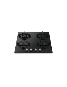 PLAQUE CANDY 4 FEUX 60CM EN VERRE NOIR