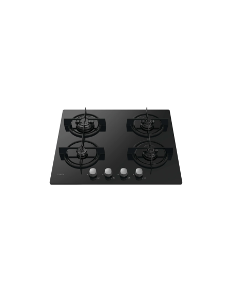 PLAQUE CANDY 4 FEUX 60CM EN VERRE NOIR