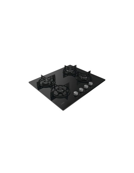PLAQUE CANDY 4 FEUX 60CM EN VERRE NOIR