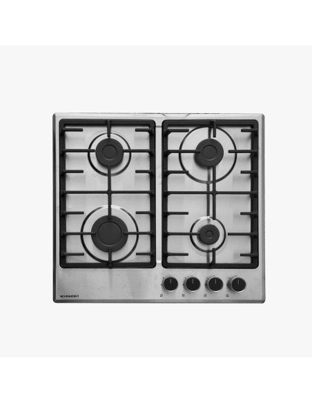 PLAQUE SCHNEIDER 4 FEUX 60CM INOX