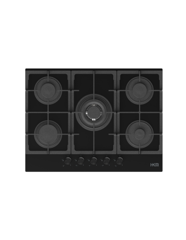 PLAQUE HKM 5 FEUX 70CM EN FONTE VERRE NOIR