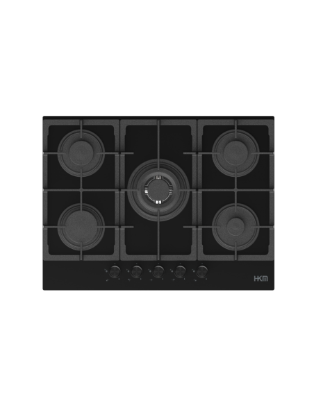 PLAQUE HKM 5 FEUX 70CM EN FONTE VERRE NOIR