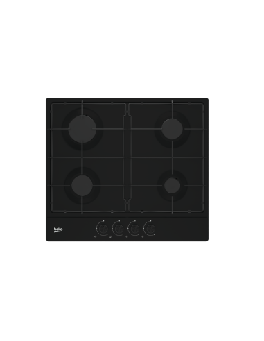 PLAQUE BEKO A GAZ 60CM 4 FEUX NOIR