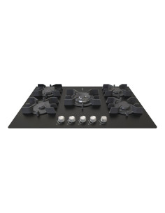 PLAQUE SCHNEIDER A GAZ 5 FEUX 70CM VERRE NOIR