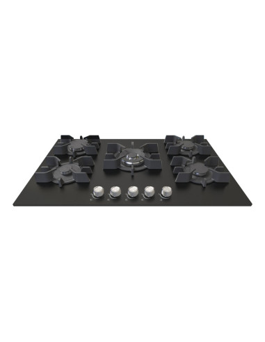 PLAQUE SCHNEIDER A GAZ 5 FEUX 70CM VERRE NOIR