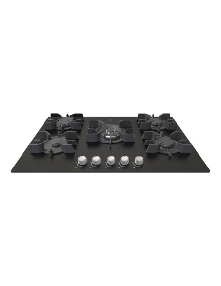 PLAQUE SCHNEIDER A GAZ 5 FEUX 70CM VERRE NOIR
