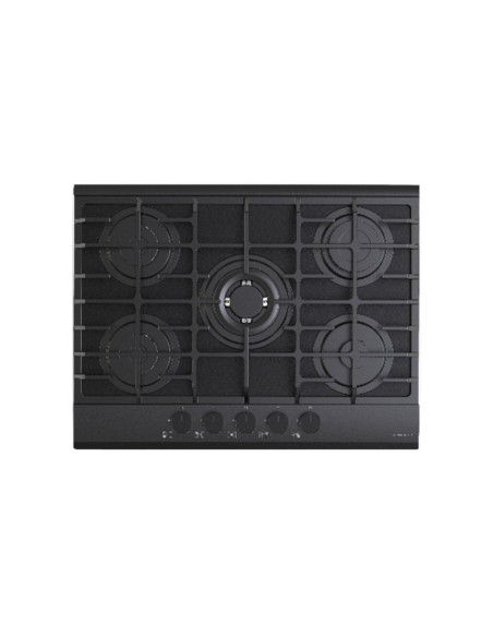 PLAQUE SCHNEIDER GAZ 5 FEUX 70CM VERRE NOIR EN FONTE