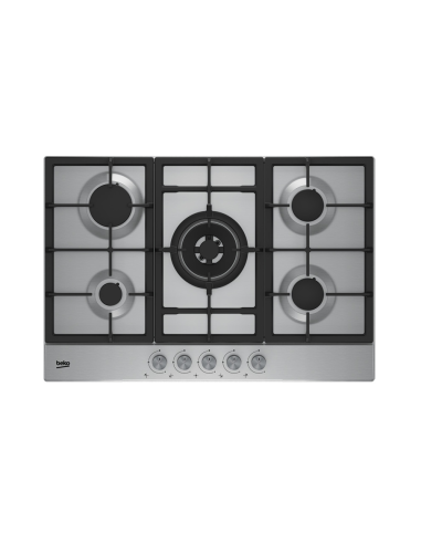 PLAQUE DE CUISSON BEKO GAZ 75CM 5 FEUX  INOX