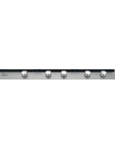 PLAQUE WHIRLPOOL 5 FEUX 90CM FONTE INOX