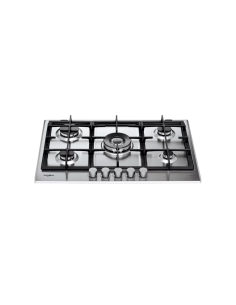 PLAQUE WHIRLPOOL 5 FEUX 75CM FONTE INOX
