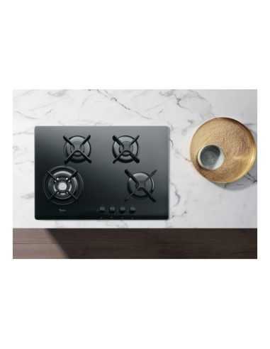 PLAQUE WHIRLPOOL 4F 70CM NOIR