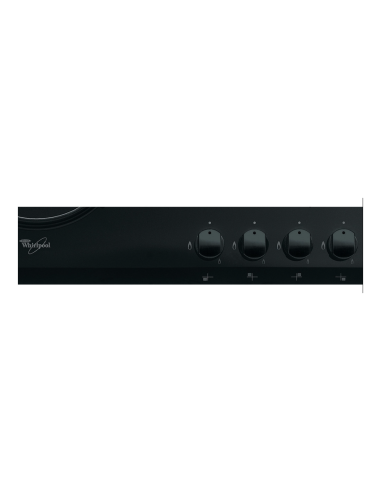PLAQUE WHIRLPOOL 4F 70CM NOIR
