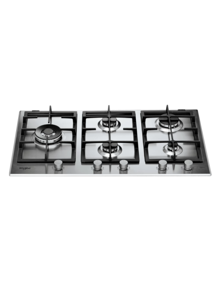 PLAQUE WHIRLPOOL 5 FEUX 90CM FONTE INOX