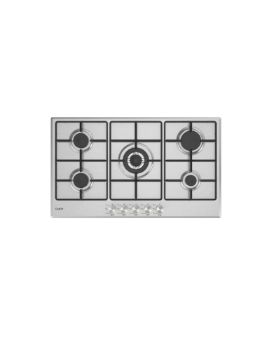 PLAQUE CANDY 90CM 5 FEUX INOX GRILLE EN FONTE