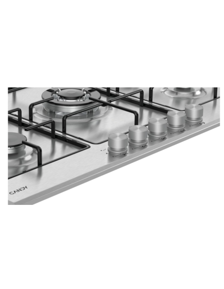 PLAQUE CANDY 90CM 5 FEUX INOX GRILLE EN FONTE