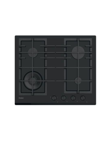 PLAQUE HAIER 4 FEUX 60CM EN VERRE NOIR