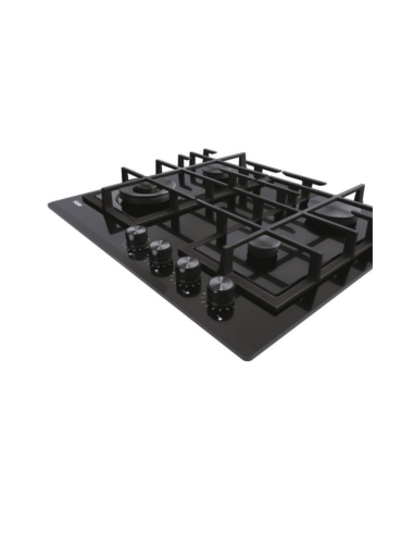 PLAQUE HAIER 4 FEUX 60CM EN VERRE NOIR