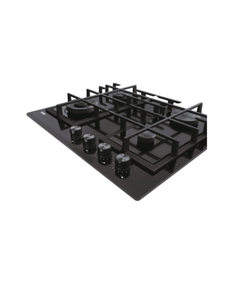 PLAQUE HAIER 4 FEUX 60CM EN VERRE NOIR