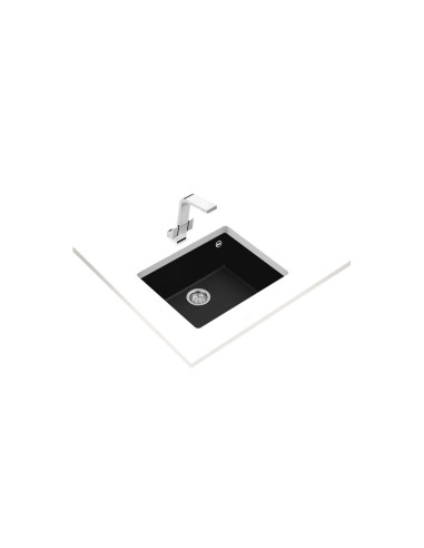 Evier Teka Sous Plan Square 50x40 Tg 3 1/2 W/Ovf Sp Black