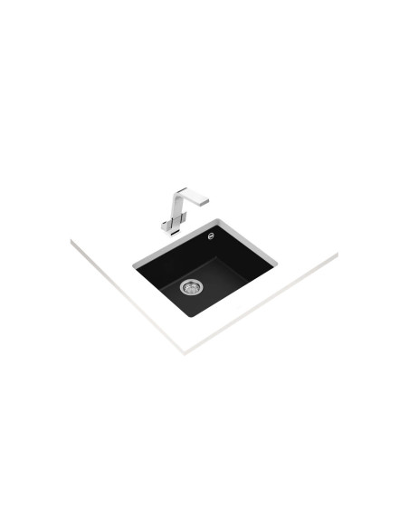 Evier Teka Sous Plan Square 50x40 Tg 3 1/2 W/Ovf Sp Black