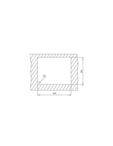 Evier Teka Sous Plan Square 50x40 Tg 3 1/2 W/Ovf Sp Black