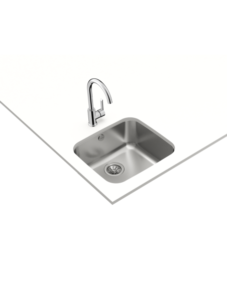 EVIER TEKA BE 45 40 INOX SOUS PLAN UN BAC